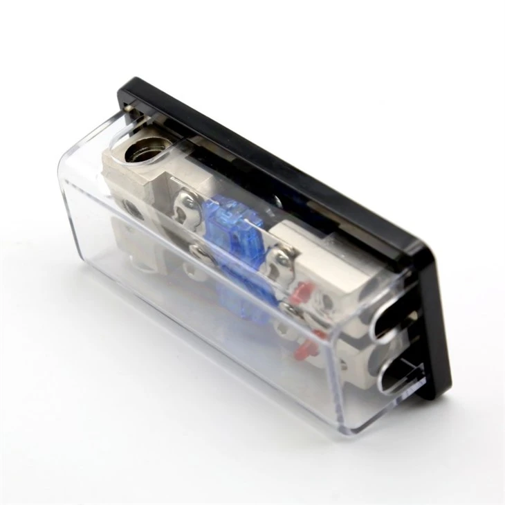 Bolt on fuse holder with led